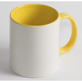 Чашка Цветная желтая