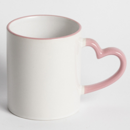 Чашка Цветная "Love" розовая