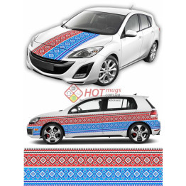 Наклейка на авто вышиванка. 45см х 400 см.