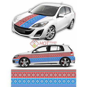 Наклейка на авто вышиванка. 45см х 400 см.