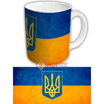 Украинские вышиванки купить Чашка флаг Украины